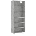 Highboard Concrete Grey 69.5x32.5x180 cm Engineered Wood 3189569