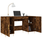 Desk Smoked Oak 140x50x75 cm Engineered Wood 829537