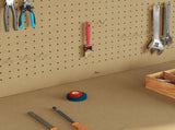 Workbench Black 90 x 49 x 141 cm Engineered Wood and Metal 42020133