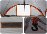 Tipi Tent Grey and Orange 6-Person Polyester and Steel 42028625