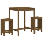3 Piece Garden Bar Set Honey Brown Solid Wood Pine 3157736
