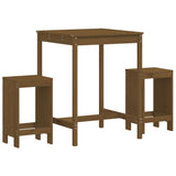 3 Piece Garden Bar Set Honey Brown Solid Wood Pine 3157736