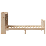 Bookcase Bed without Mattress 75x190 cm Small Single Solid Wood Pine 3321727