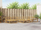 Outdoor Sofa Set 7 pcs White Solid Acacia Wood 3386733