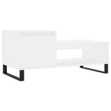 Coffee Table White 100x50x45 cm Engineered Wood 830836