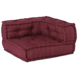 Modular Sofa 3 pcs Maroon Fabric 3315072
