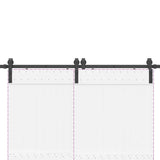 Sliding Door Hardware Kit 400 cm Steel Black 3295796