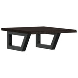 Basin Shelf Wall Mounted Steel and Solid Wood Oak 3302575