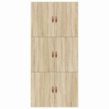 Storage Bed Frame Sonoma Oak 100 x 200 cm Engineered Wood 3335351