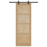 Sliding Door ORKDAL Natural 83 x 232 cm Solid Pine Wood 3445544