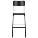 Bar Chairs 2 pcs Black Solid Plywood Steel 280081