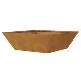 Garden Planter 5 pcs Rusty 50 x 50 x 15 cm Weathering Steel 873837