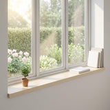 Window Sills 2 pcs White 140 x 15 x 2 cm Solid Oak Wood 42049894