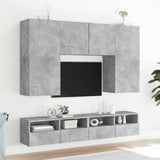 TV Wall Cabinets 2 pcs Concrete Grey 80x30x30 cm Engineered Wood 836875