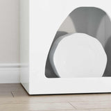 Sideboard High Gloss White 40 x 35 x 100.5 cm Engineered Wood 891308