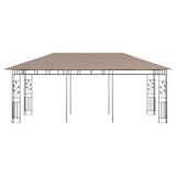 Gazebo with Mosquito Net 6x3x2.73 m Taupe 180 g/m 312253