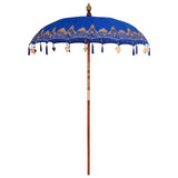 Balinese Parasol Blue x 260 cm Cotton and Wood 42006456