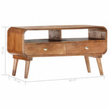 285852 TV Cabinet 90x35x47 cm Solid Mango Wood