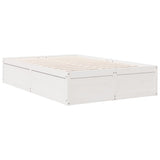 Bookcase Bed without Mattress White 135x190cm Solid Wood Pine 3324476