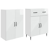 Cabinet Set 2 pcs High Gloss White 66 x 34.5 x 89.5 cm 3416668