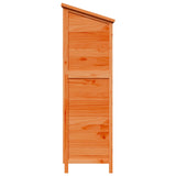 Garden Shed with Roof Brown 106 x 56 x 176.5 cm Solid Fir Wood 42033467