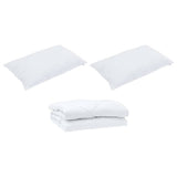Duvet with Pillow 3 pcs White Microfibre 3377409