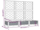 Garden Planter with Trellis Blue Grey 120x40x121.5 cm PP 318252