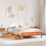 Bed frame without Mattress Wax Brown 160x200 cm Solid Wood Pine 3309034