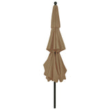 3-Tier Garden Parasol with Aluminium Pole Taupe 3.5 m 313879