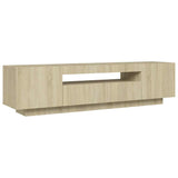TV Cabinet with LED Lights Sonoma Oak 160x35x40 cm 804430