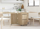 Dinning Table 2 pcs 140 x 80 x 77 cm Engineered Wood Sonoma Oak 3424934