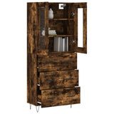 Highboard Smoked Oak 69.5x34x180 cm Engineered Wood 3198438