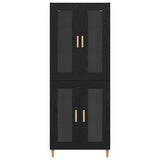Highboard Black Oak 69.5 x 34 x 180 cm Engineered Wood 3416205