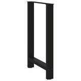 Bar Table Legs Black 2 pcs 60x cm Steel 4013332