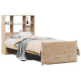Bookcase Bed without Mattress 90x190cm Single Solid Wood Pine 3322457