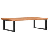 Basin Shelf Wall Mounted Steel and Solid Wood Beech 3302525