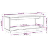 TV Cabinet 90x35x35 cm Solid Wood Pine 813829