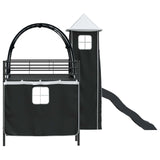 Kids'Loft Bed Frame Black 100 x 200 cm Metal 42020874