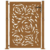 Garden Gate 100x125 cm Weathering Steel Flame Design 4100995