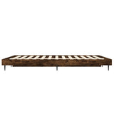 Bed Frame without Mattress Smoked Oak 120x190 cm Small Double Engineered Wood 832298