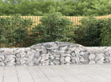 Arched Gabion Baskets 8 pcs 300x30x60/80 cm Galvanised Iron 3146491