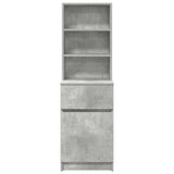 Bedside Cabinet Concrete Grey 39x35x125 cm Engineered Wood 861313