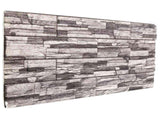 Wall Panels 10 pcs Dark Grey and Light Grey 100 x 50 cm 42046641