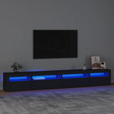 TV Cabinet with LED Lights Black 270x35x40 cm 3152747