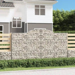 Arched Gabion Baskets 4 pcs 300x30x160/180 cm Galvanised Iron 3146577