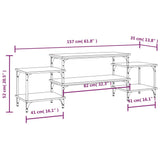 ZNTS TV Cabinet Brown Oak 157x35x52 cm Engineered Wood 826324