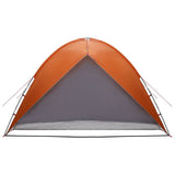 Camping Tent with Rainfly Water-resistant Dome Grey and Orange 42028522