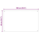 Kitchen Backsplash 2 pcs Transparent 100 x 40 cm Tempered Glass 3415431