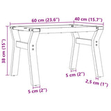 Coffee Table Legs Y-Frame 60x40x38 cm Steel 357920