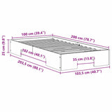Bed Frame Brown 100 x 200 cm 873045